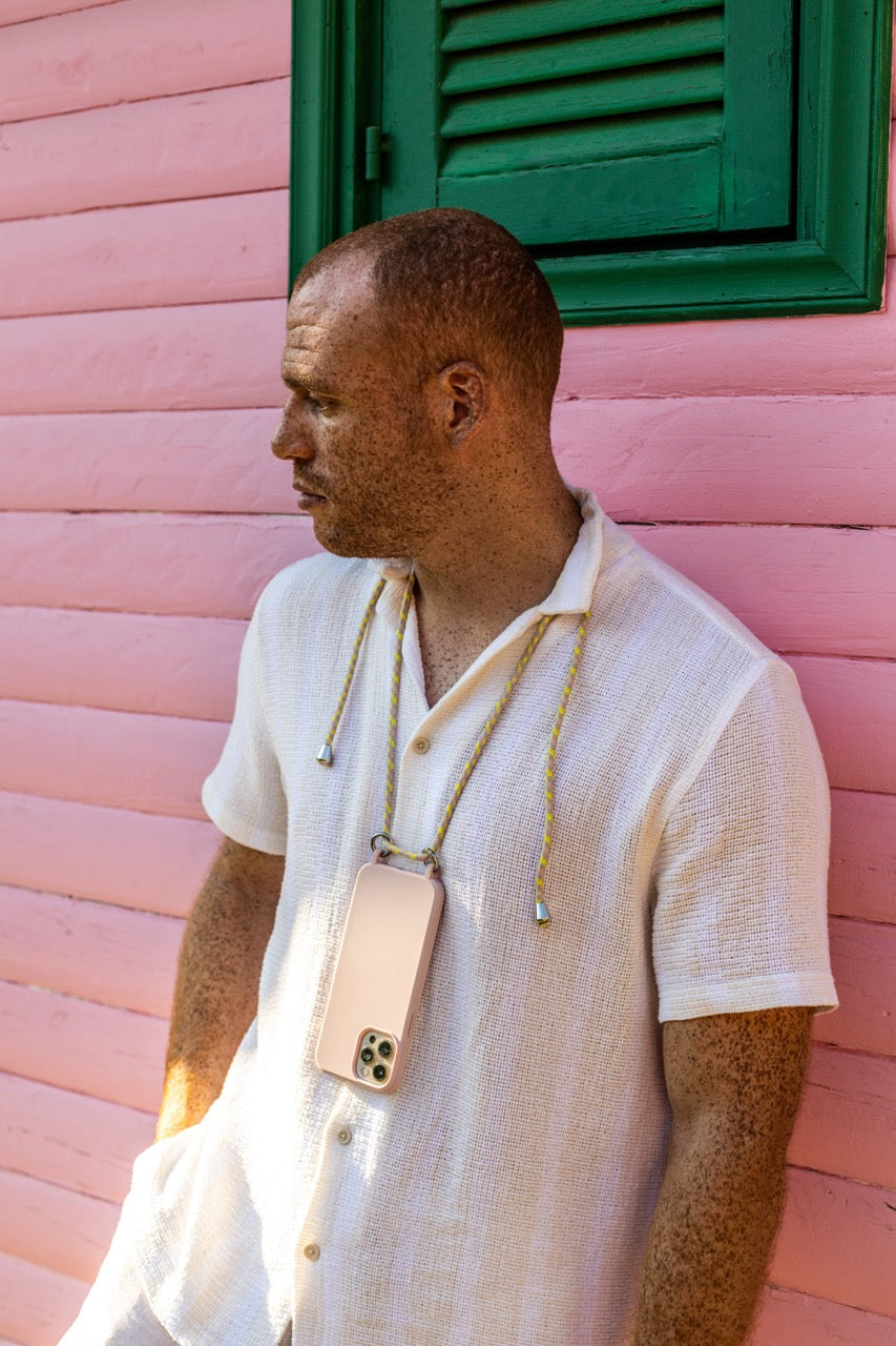 Universal phone patch designed to convert any iPhone, Samsung, or Huawei model into a crossbody phone case. This versatile accessory features a durable adhesive back that attaches securely to your smartphone, allowing you to add a crossbody strap for hands-free convenience. Ideal for on-the-go activities, it ensures your phone is always accessible while providing a modern, practical way to carry your device. Perfect for those who value functionality and style.