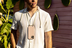 Universal phone patch designed to convert any iPhone, Samsung, or Huawei model into a crossbody phone case. This versatile accessory features a durable adhesive back that attaches securely to your smartphone, allowing you to add a crossbody strap for hands-free convenience. Ideal for on-the-go activities, it ensures your phone is always accessible while providing a modern, practical way to carry your device. Perfect for those who value functionality and style.