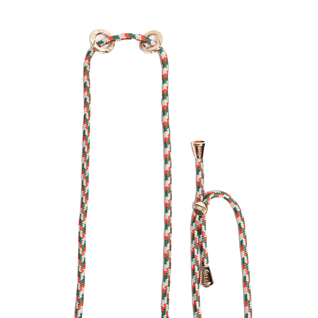 Emsy Australia's crossbody phone cases are tailor-made for iPhone and Samsung models, offering stylish protection with a practical edge. These fashionable phone accessories come equipped with durable cords, chain straps, utility wrist straps, and the new addition of chain wristlets, ensuring your device remains secure while providing hands-free ease. Elevate your style with our vibrant colored ropes and versatile strap options, including the 2-in-1 utility cross-body strap and the elegant rope cross-body st