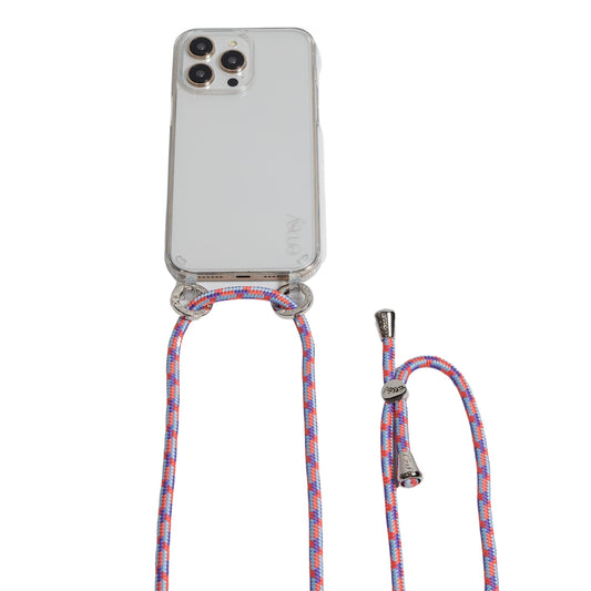 Universal phone patch designed to convert any iPhone, Samsung, or Huawei model into a crossbody phone case. This versatile accessory features a durable adhesive back that attaches securely to your smartphone, allowing you to add a crossbody strap for hands-free convenience.