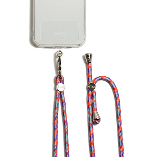 Universal phone patch designed to convert any iPhone, Samsung, or Huawei model into a crossbody phone case. This versatile accessory features a durable adhesive back that attaches securely to your smartphone, allowing you to add a crossbody strap for hands-free convenience. Ideal for on-the-go activities, it ensures your phone is always accessible while providing a modern, practical way to carry your device. Perfect for those who value functionality and style.