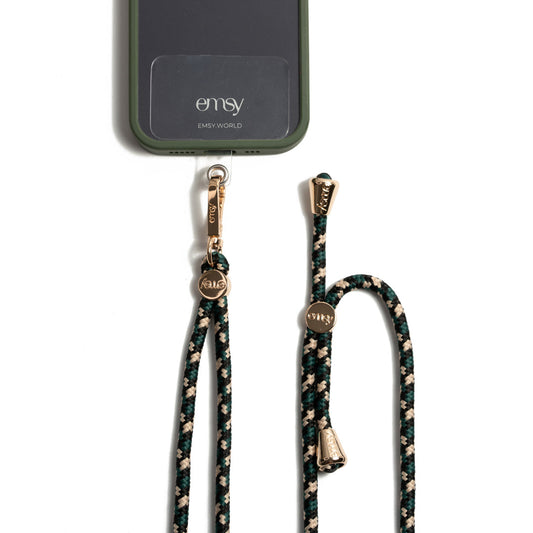 Universal phone patch designed to convert any iPhone, Samsung, or Huawei model into a crossbody phone case. This versatile accessory features a durable adhesive back that attaches securely to your smartphone, allowing you to add a crossbody strap for hands-free convenience. Ideal for on-the-go activities, it ensures your phone is always accessible while providing a modern, practical way to carry your device. Perfect for those who value functionality and style.