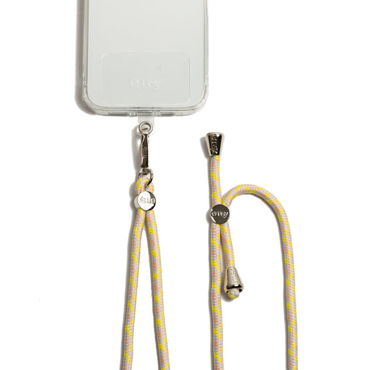 Universal phone patch designed to convert any iPhone, Samsung, or Huawei model into a crossbody phone case. This versatile accessory features a durable adhesive back that attaches securely to your smartphone, allowing you to add a crossbody strap for hands-free convenience. Ideal for on-the-go activities, it ensures your phone is always accessible while providing a modern, practical way to carry your device. Perfect for those who value functionality and style.