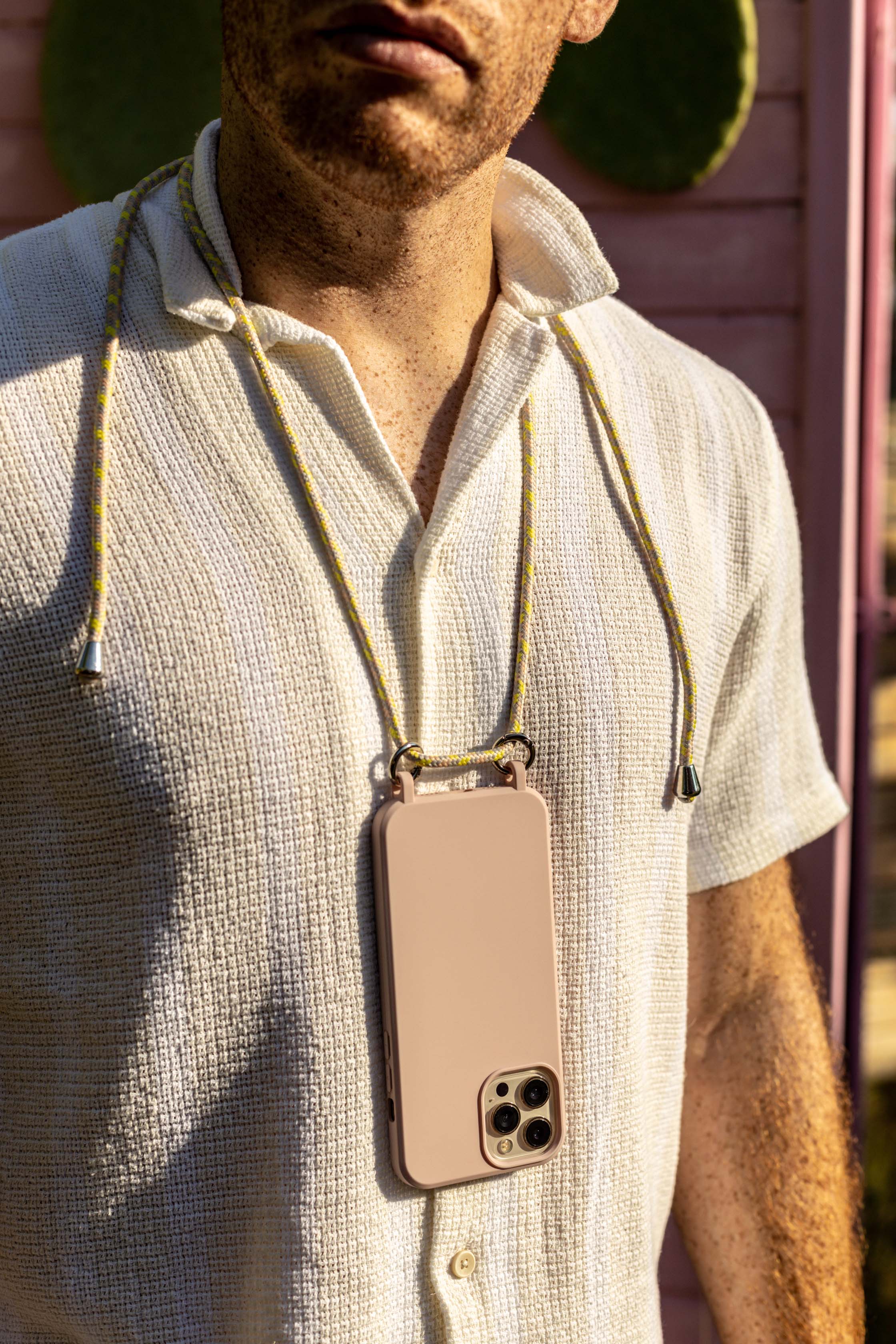 Universal phone patch designed to convert any iPhone, Samsung, or Huawei model into a crossbody phone case. This versatile accessory features a durable adhesive back that attaches securely to your smartphone, allowing you to add a crossbody strap for hands-free convenience. Ideal for on-the-go activities, it ensures your phone is always accessible while providing a modern, practical way to carry your device. Perfect for those who value functionality and style.