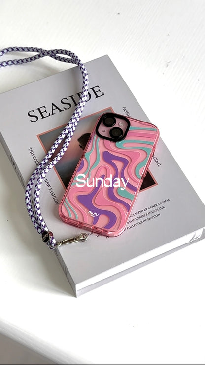Emsy Australia crossbody phone cases are compatible with iPhone, Samsung models. The cases offer protection with durable cords, keeping phones secure with fashionable coloured ropes to elevate your style. Fashion hands-free phone accessories