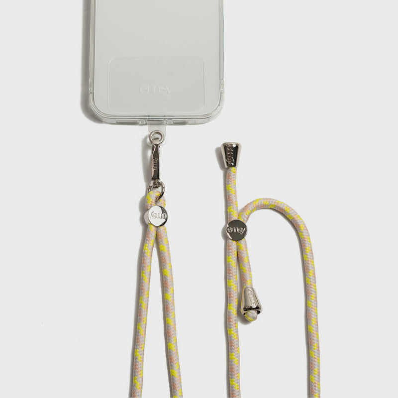 Stylish phone cords adorned with customizable charms, offering a unique and personalized touch. Perfect for adding flair to your phone accessories, with a variety of designs to match any style.