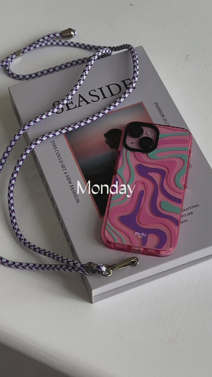 Emsy Australia crossbody phone cases are compatible with iPhone, Samsung models. The cases offer protection with durable cords, keeping phones secure with fashionable coloured ropes to elevate your style. Fashion hands-free phone accessories