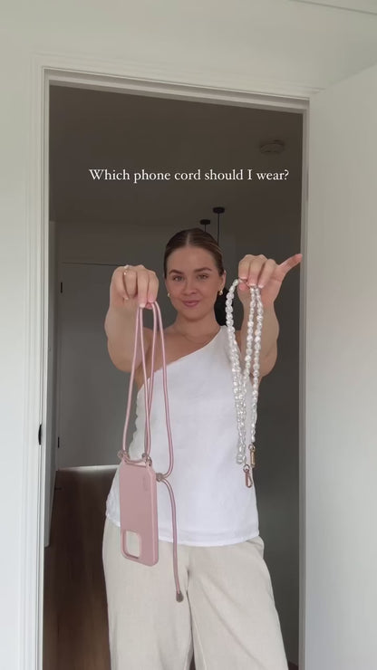 Emsy Australia crossbody phone cases are compatible with iPhone, Samsung models. The cases offer protection with durable cords, keeping phones secure with fashionable coloured ropes to elevate your style. Fashion hands-free phone accessories. 

Pearl strap from Emily in Paris Netflix, a utility wrist strap or a rope wrist strap the perfect solution to keep your phone safe while keeping your hands free. Discover collection including 2-in-1 utility cross-body strap, the stylish rope cross-body strap.