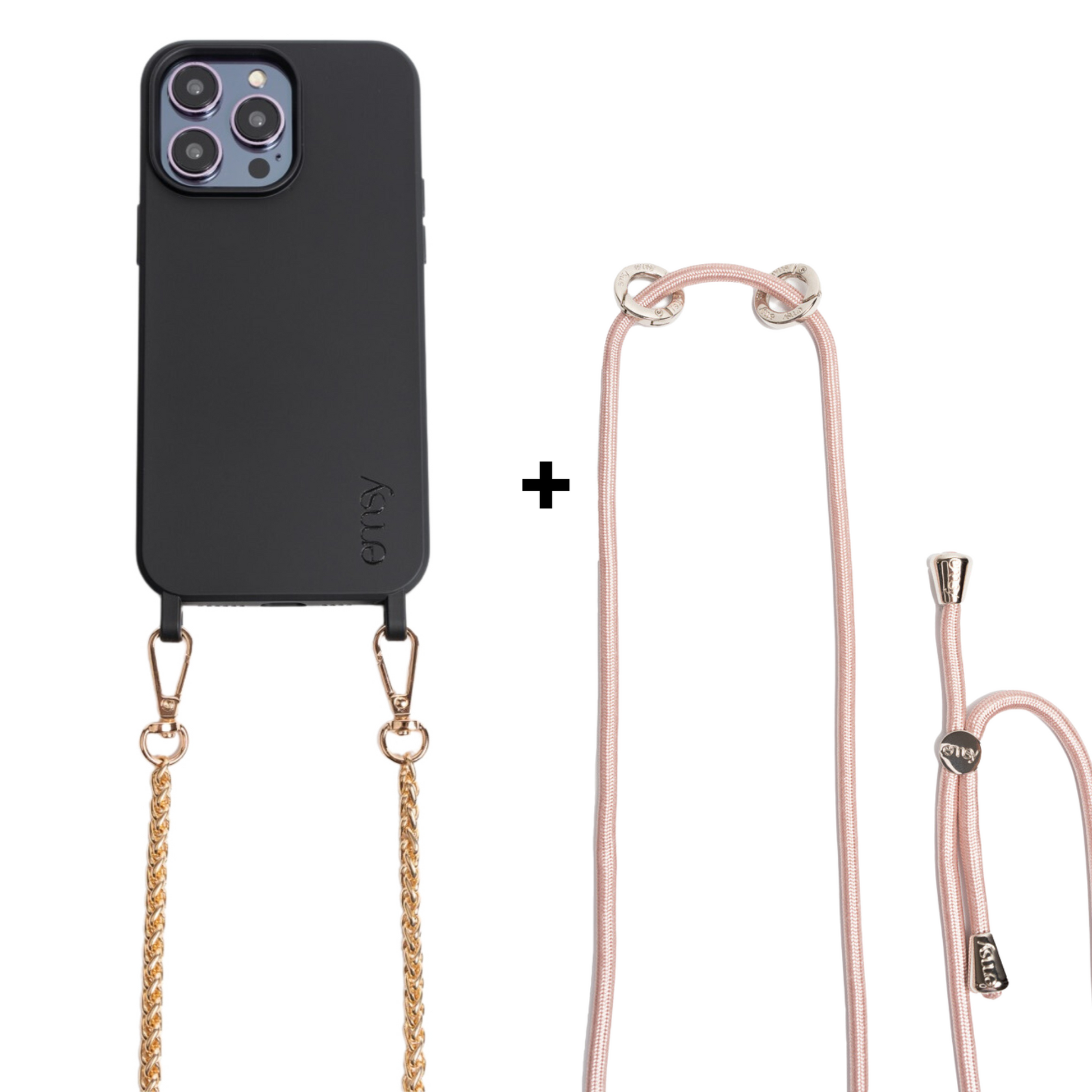Emsy Australia's crossbody phone cases are tailor-made for iPhone and Samsung models, offering stylish protection with a practical edge. These fashionable phone accessories come equipped with durable cords, chain straps, utility wrist straps, and the new addition of chain wristlets, ensuring your device remains secure while providing hands-free ease. Elevate your style with our vibrant colored ropes and versatile strap options, including the 2-in-1 utility cross-body strap and the elegant rope cross-body st