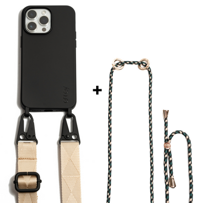 Emsy Australia's crossbody phone cases are tailor-made for iPhone and Samsung models, offering stylish protection with a practical edge. These fashionable phone accessories come equipped with durable cords, chain straps, utility wrist straps, and the new addition of chain wristlets, ensuring your device remains secure while providing hands-free ease. Elevate your style with our vibrant colored ropes and versatile strap options, including the 2-in-1 utility cross-body strap and the elegant rope cross-body st