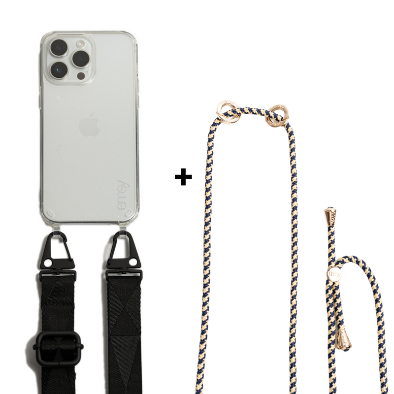 Chain strap, a utility wrist strap or a rope wrist strap the perfect solution to keep your phone safe while keeping your hands free. Discover collection including 2-in-1 utility cross-body strap, the stylish rope cross-body strap.