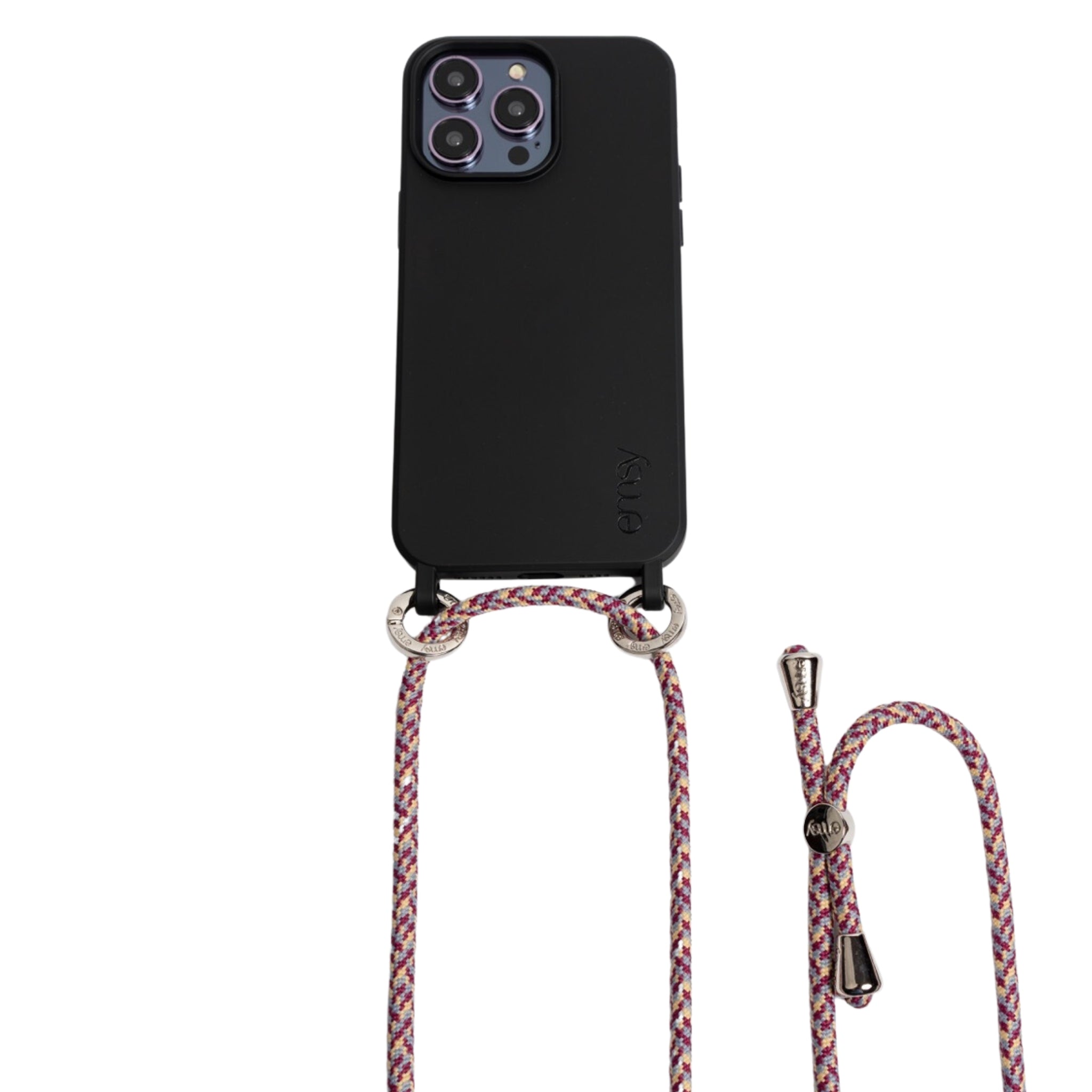 Emsy Australia crossbody phone cases are compatible with iPhone, Samsung models. The cases offer protection with durable cords, keeping phones secure with fashionable coloured ropes to elevate your style. Fashion hands-free phone accessories