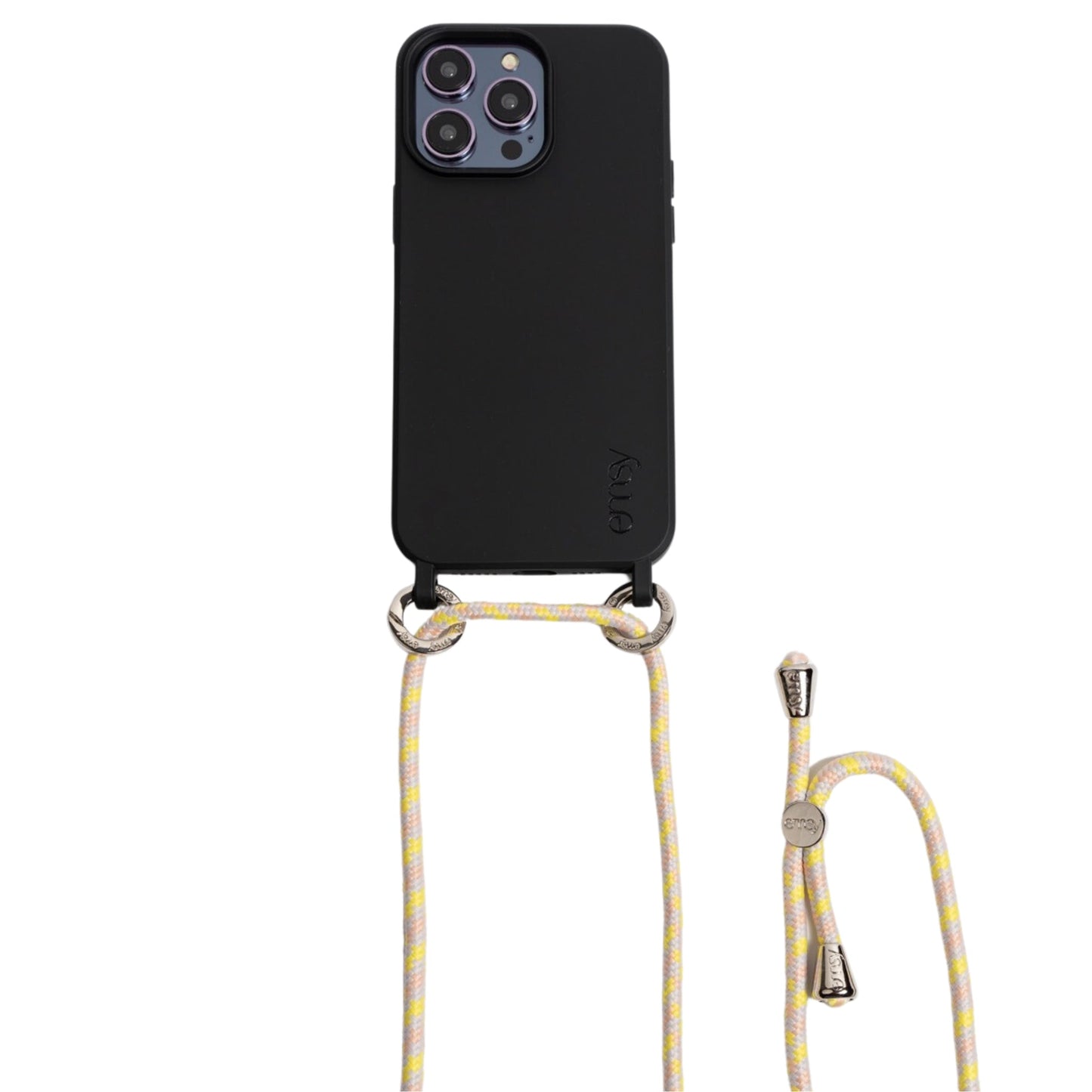 Universal phone patch designed to convert any iPhone, Samsung, or Huawei model into a crossbody phone case. This versatile accessory features a durable adhesive back that attaches securely to your smartphone, allowing you to add a crossbody strap for hands-free convenience. Ideal for on-the-go activities, it ensures your phone is always accessible while providing a modern, practical way to carry your device. Perfect for those who value functionality and style.