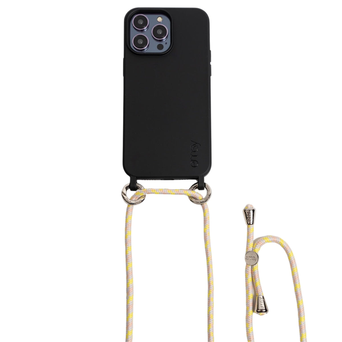 Universal phone patch designed to convert any iPhone, Samsung, or Huawei model into a crossbody phone case. This versatile accessory features a durable adhesive back that attaches securely to your smartphone, allowing you to add a crossbody strap for hands-free convenience. Ideal for on-the-go activities, it ensures your phone is always accessible while providing a modern, practical way to carry your device. Perfect for those who value functionality and style.