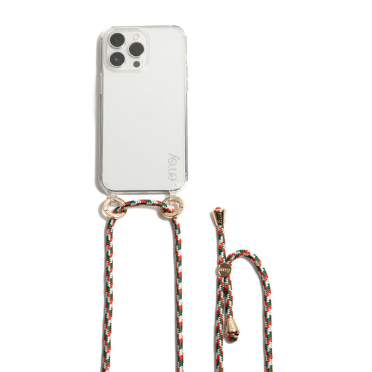 Emsy Australia's crossbody phone cases are tailor-made for iPhone and Samsung models, offering stylish protection with a practical edge. These fashionable phone accessories come equipped with durable cords, chain straps, utility wrist straps, and the new addition of chain wristlets, ensuring your device remains secure while providing hands-free ease. Elevate your style with our vibrant colored ropes and versatile strap options, including the 2-in-1 utility cross-body strap and the elegant rope cross-body st