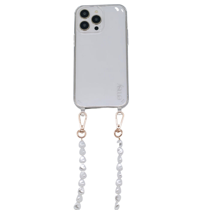 Netflix Emily in Paris Pearl Phone Case Emsy Australia crossbody phone cases are compatible with iPhone, Samsung models. The cases offer protection with durable cords, keeping phones secure with fashionable coloured ropes to elevate your style.
