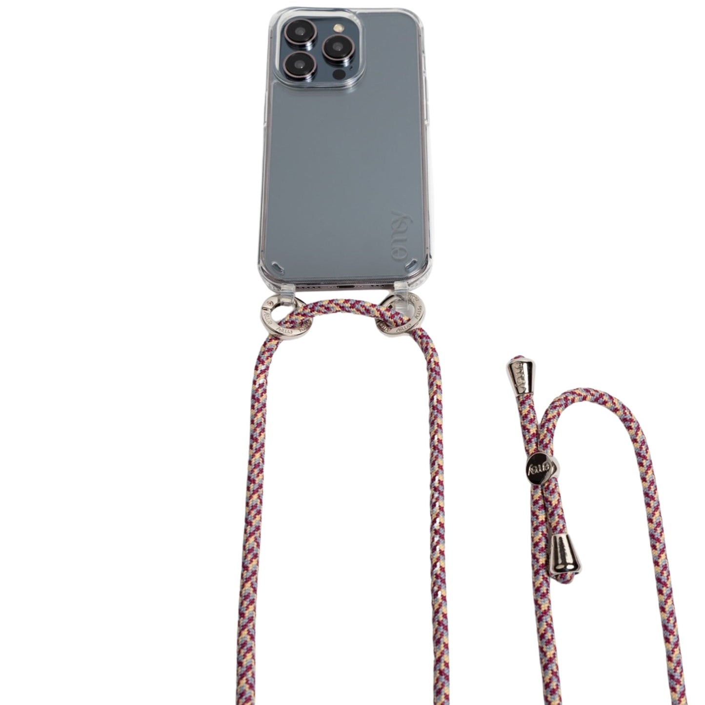 Emsy Australia's crossbody phone cases are tailor-made for iPhone and Samsung models, offering stylish protection with a practical edge. These fashionable phone accessories come equipped with durable cords, chain straps, utility wrist straps, and the new addition of chain wristlets, ensuring your device remains secure while providing hands-free ease. Elevate your style with our vibrant colored ropes and versatile strap options, including the 2-in-1 utility cross-body strap and the elegant rope cross-body st