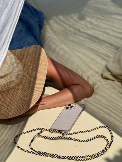 Emsy Australia crossbody phone cases are compatible with iPhone, Samsung models. The cases offer protection with durable cords, keeping phones secure with fashionable coloured ropes to elevate your style. Fashion hands-free phone accessories