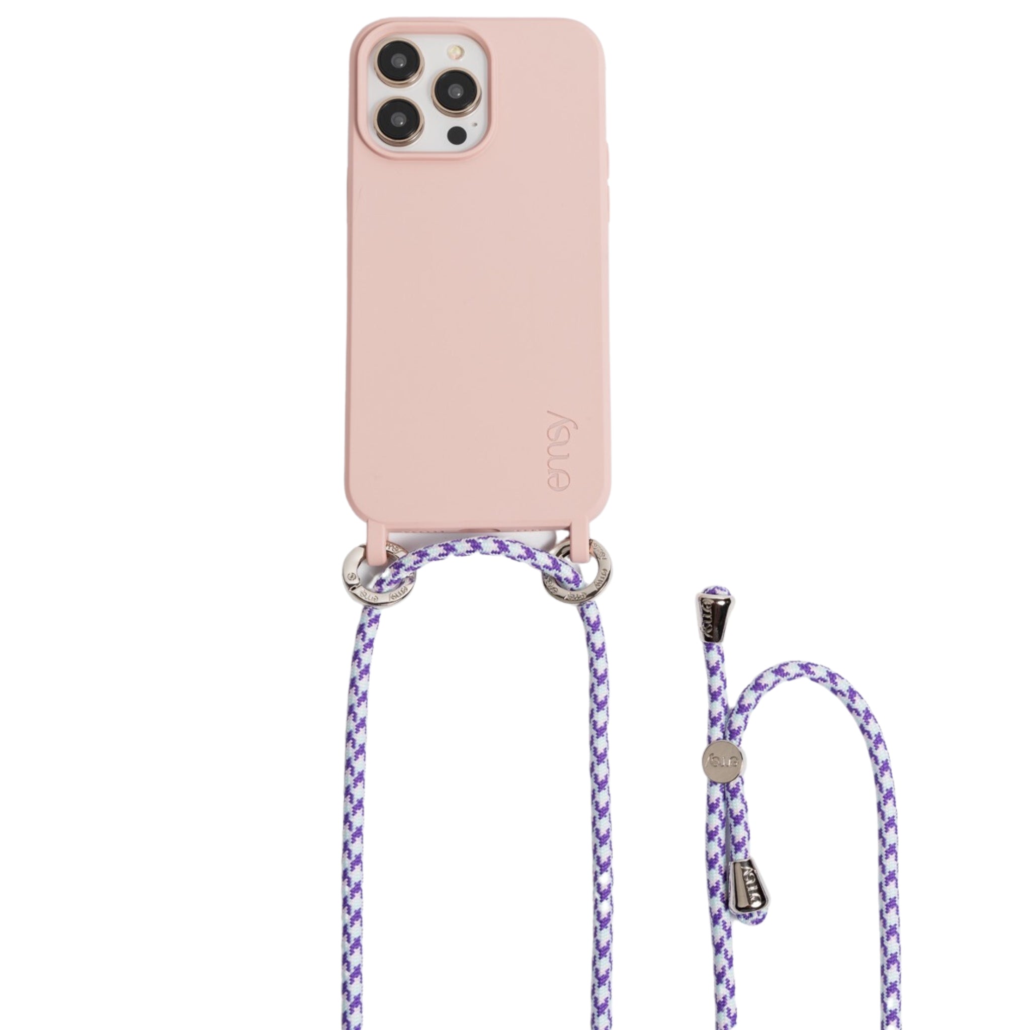 Emsy Australia crossbody phone cases are compatible with iPhone, Samsung models. The cases offer protection with durable cords, keeping phones secure with fashionable coloured ropes to elevate your style. Fashion hands-free phone accessories.
