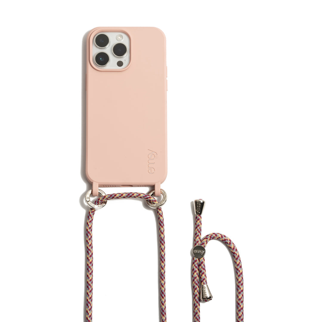 Emsy Australia crossbody phone cases are compatible with iPhone, Samsung models. The cases offer protection with durable cords, keeping phones secure with fashionable coloured ropes to elevate your style. Fashion hands-free phone accessories